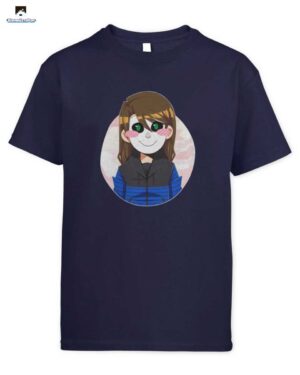 Süßer GLP Manga-Charakter T-Shirt mit lächelnder Maske
