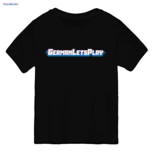 GermanLetsPlay Merch: Deutscher Gamer Glitch-Effekt Schriftzug - Cyberpunk Gaming T-Shirt