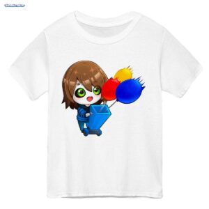 GermanLetsPlay Merch: Maskierter Chibi Gamer mit treuen Ballon-Freunden - Kawaii Fan-Art Design