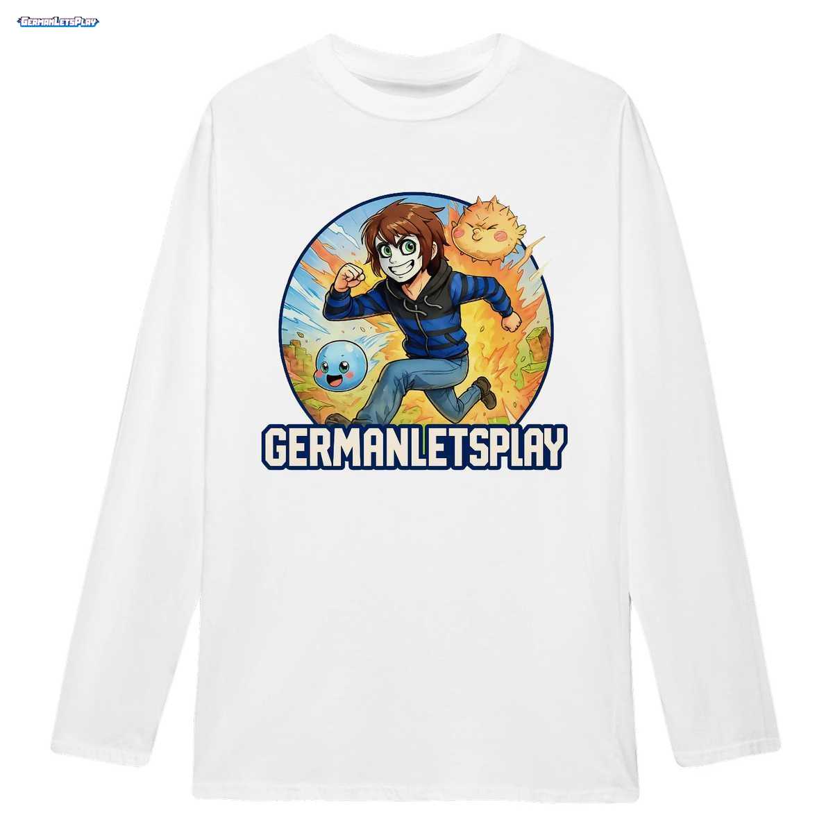 GermanLetsPlay Merch: Explosive Flucht des maskierten Gamers - Anime Action T-Shirt 4 GermanLetsPlay Merch: Explosive Flucht des maskierten Gamers - Anime Action T-Shirt – Bild 4