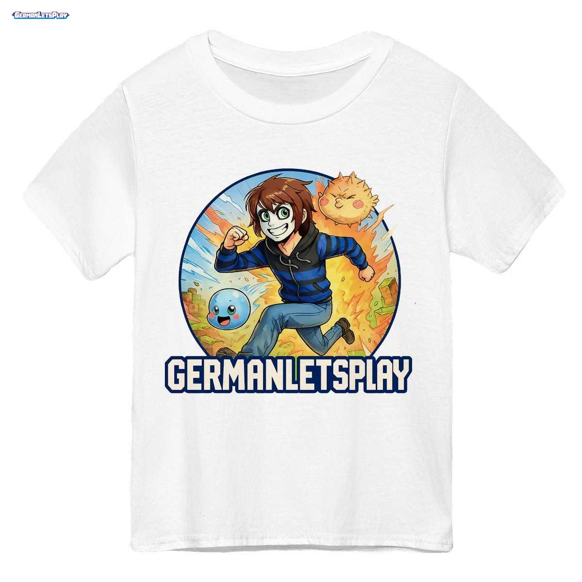 GermanLetsPlay Merch: Explosive Flucht des maskierten Gamers - Anime Action T-Shirt 1 GermanLetsPlay Merch: Explosive Flucht des maskierten Gamers - Anime Action T-Shirt