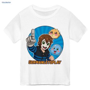 GermanLetsPlay Merch: Gamer mit Maske, Kugelfisch und Schleim-Freund - Puffi & Klumpi Design