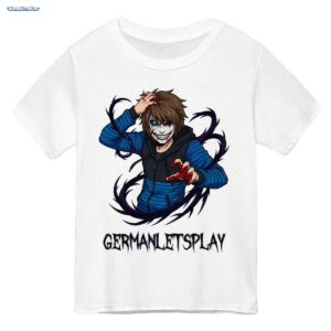 GermanLetsPlay Merch: Gruseliger Gamer mit grinsender Horror-Maske - Horror Fan-Art T-Shirt