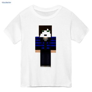 GermanLetsPlay Merch: Maskierter Gamer Skin mit blauen Streifen für Block-Spiel Fans - Ikonisches Gamer T-Shirt