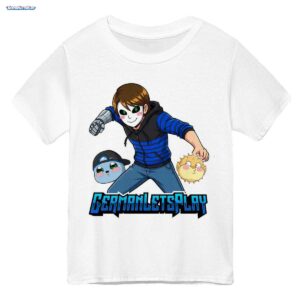 GermanLetsPlay Merch: Maskierter Gamer T-Shirt - Offizielles Fan-Design mit Puffi & Klumpi