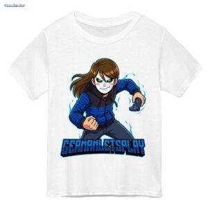 GermanLetsPlay Merch: Maskierter Zocker Held im Action-Modus - Action-Pose T-Shirt