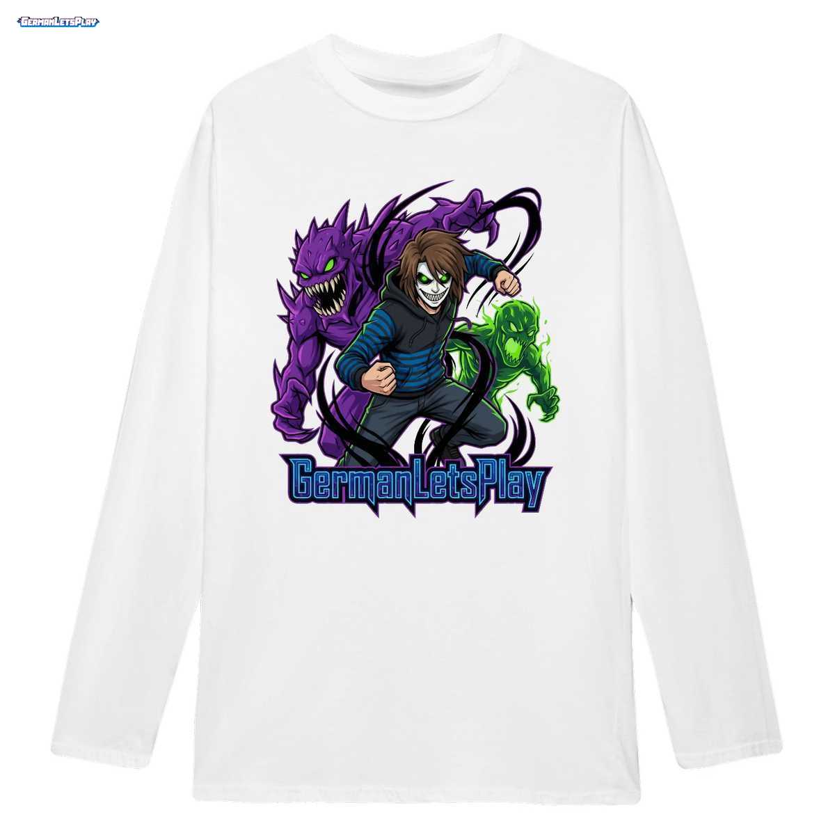 GermanLetsPlay Merch: Maskierter Zocker mit epischen Monstern - Comic Action-Shirt 3 GermanLetsPlay Merch: Maskierter Zocker mit epischen Monstern - Comic Action-Shirt – Bild 3