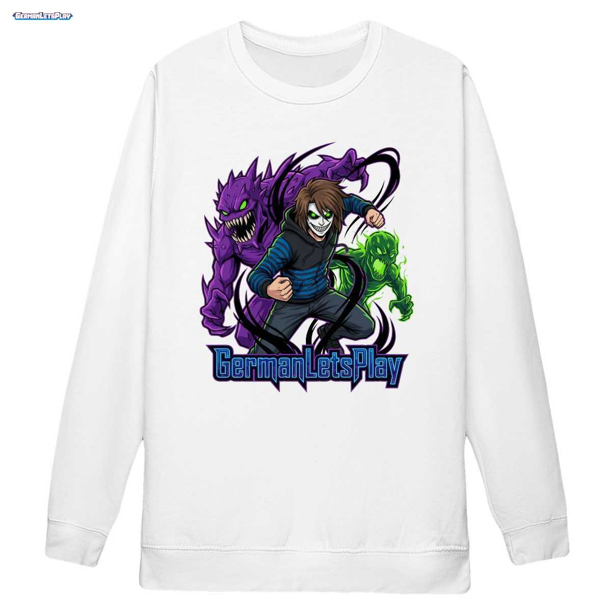 GermanLetsPlay Merch: Maskierter Zocker mit epischen Monstern - Comic Action-Shirt 4 GermanLetsPlay Merch: Maskierter Zocker mit epischen Monstern - Comic Action-Shirt – Bild 4