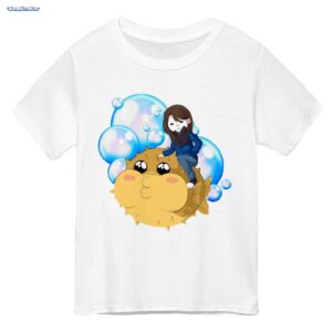 GermanLetsPlay Merch: Niedlicher Gamer mit Maske & Kugelfisch Freund - Kawaii Gaming Design