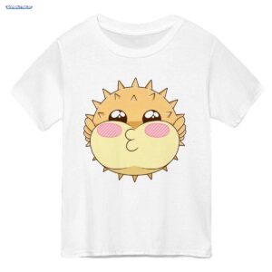 GermanLetsPlay Merch: Süßer Kawaii Kugelfisch mit Kussmund - Japan-Stil Fan-Shirt