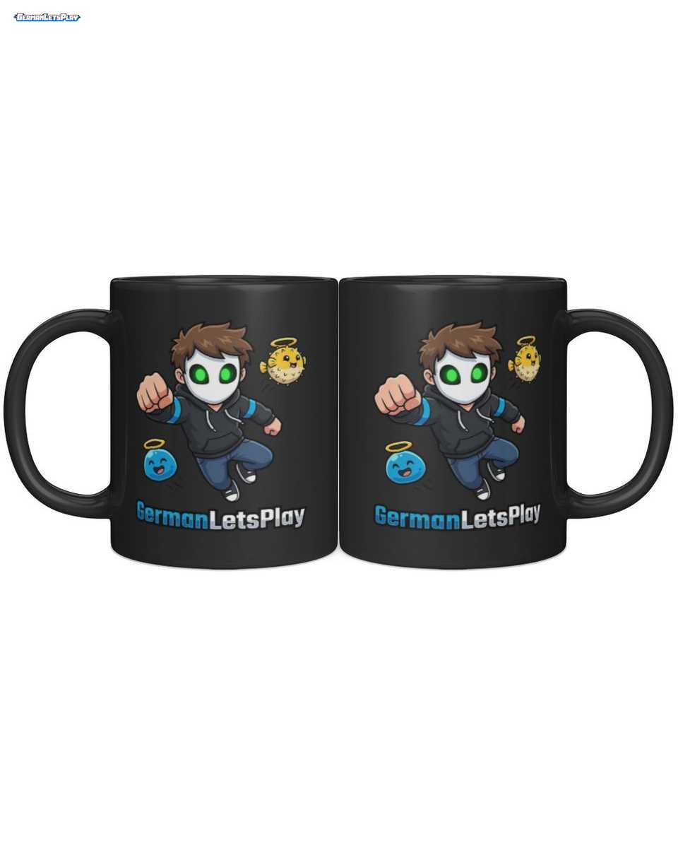 GermanLetsPlay Merch: Tasse: Maskierter Gamer Held & Freunde Becher 2 GermanLetsPlay Merch: Tasse: Maskierter Gamer Held & Freunde Becher – Bild 2