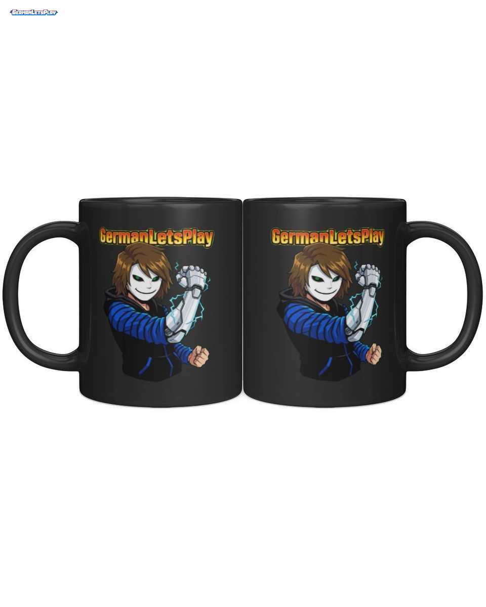 **GermanLetsPlay Merch: Maskierter Gamer Roboterarm Tasse – Ihr ultimatives Fan-Accessoire** 2 **GermanLetsPlay Merch: Maskierter Gamer Roboterarm Tasse – Ihr ultimatives Fan-Accessoire** – Bild 2