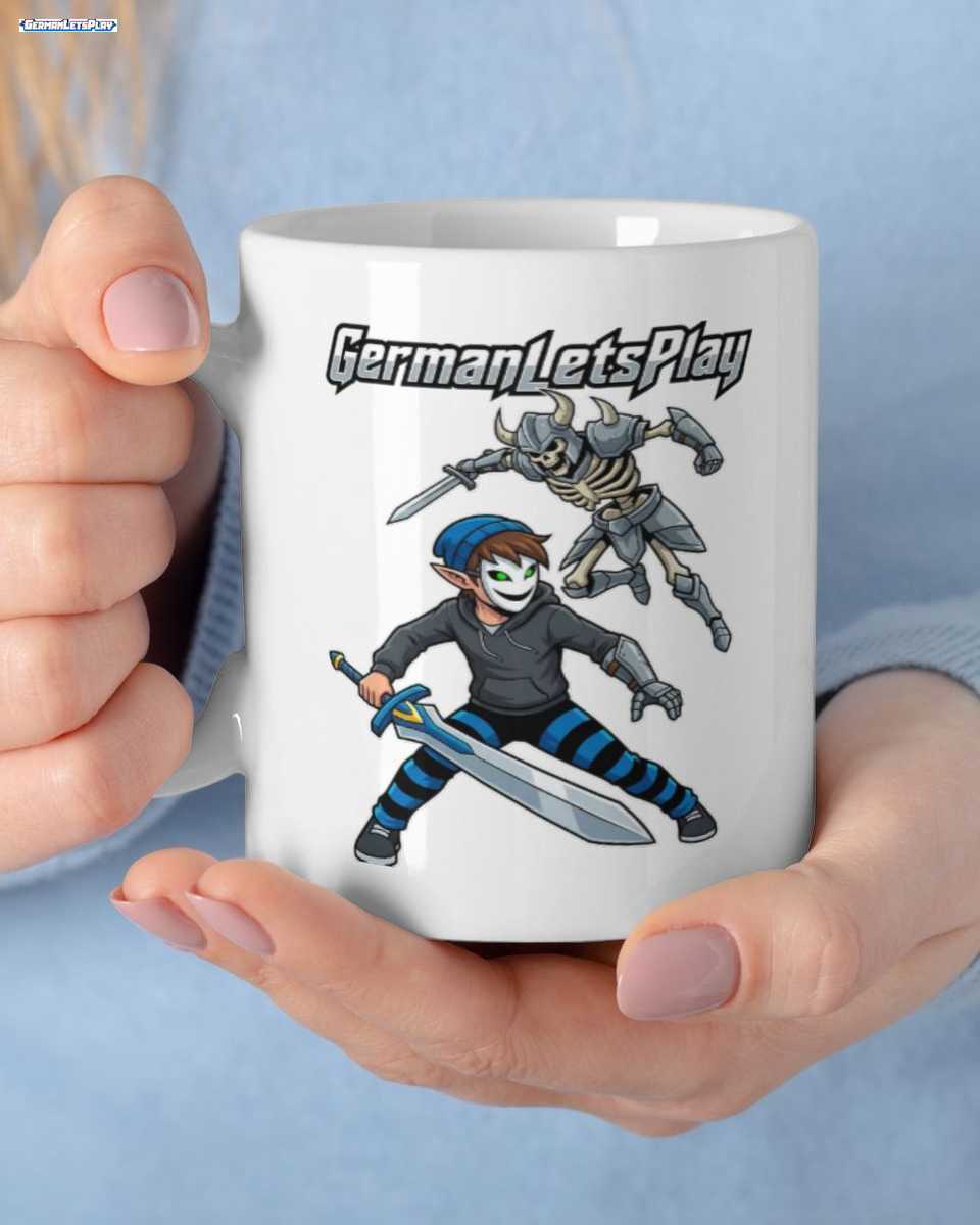GermanLetsPlay Merch: Maskierter Held Tasse: Epischer Kampf mit Puffi & Klumpi 1 GermanLetsPlay Merch: Maskierter Held Tasse: Epischer Kampf mit Puffi & Klumpi